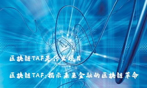 区块链TAF是什么项目

区块链TAF：揭示未来金融的区块链革命